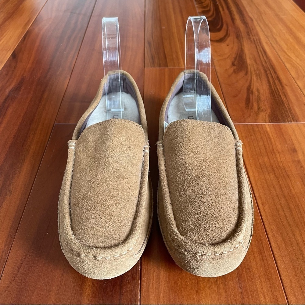 UGG Alder Faux Shearling Lined Suede Camel Slipper Shoes Size 8 - Picture 3 of 12